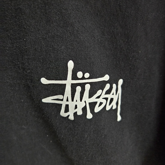 Stussy X Supreme Black Short Sleeve Cotton Graphic Tee Size XL - Picture 2 of 7
